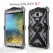 Samsung Galaxy E7 - Armor THOR Aluminium Metal Protective Phone Cover Case - Black